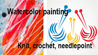 Watercolor painting group Wednesday at 12:30, Needlecraft group Thursday at 9:30