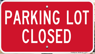 parking lot closed sign