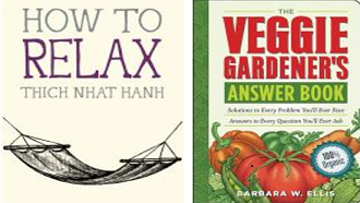 how to relax, veggie gardener books