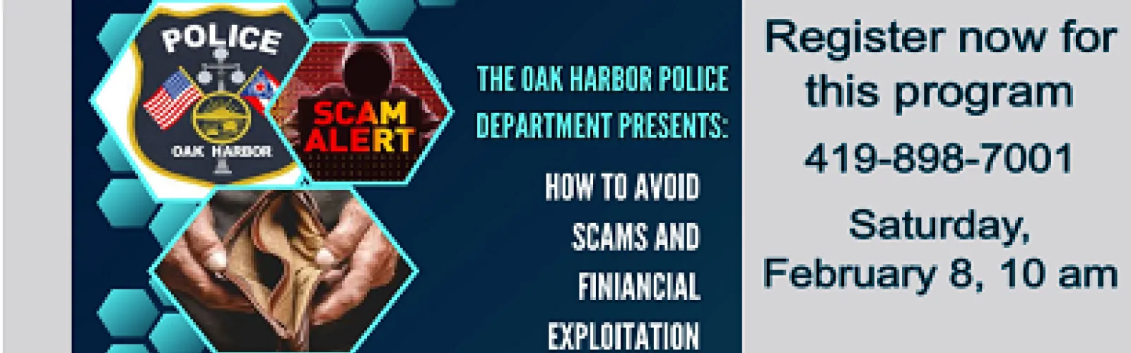 Program by OHPD to Avoid Scams Saturday, Feb 8, 10 am